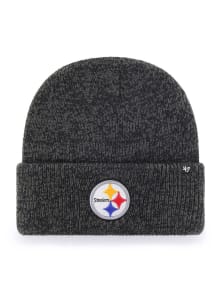 47 Pittsburgh Steelers Black Brain Freeze Cuff Mens Knit Hat