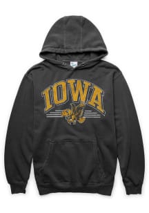 47 Iowa Hawkeyes Mens Black Sun Fade Pierce Fashion Hood