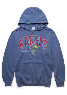 47 Kansas Jayhawks Mens Blue Sun Fade Pierce Fashion Hood