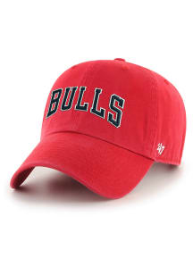 47 Chicago Bulls Script Clean Up Adjustable Hat - Red