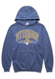 47 Pitt Panthers Mens Blue Sun Fade Pierce Fashion Hood