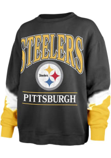 47 Pittsburgh Steelers Womens Black Tubular Crew Sweatshirt