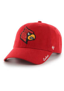 47 Louisville Cardinals Red Clean Up Womens Adjustable Hat