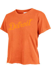 47 Detroit Tigers Womens Orange Tubular Short Sleeve T-Shirt