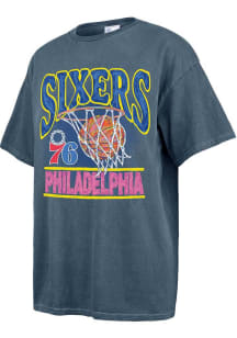 47 Philadelphia 76ers Womens Navy Blue Tubular Short Sleeve T-Shirt