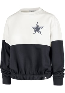 47 Dallas Cowboys Womens White Take Two Crew Sweatshirt