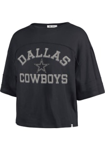47 Dallas Cowboys Womens Navy Blue Half Moon Short Sleeve T-Shirt