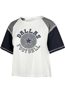 47 Dallas Cowboys Womens White Center Stage Short Sleeve T-Shirt