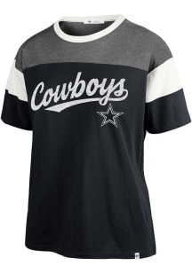 47 Dallas Cowboys Womens Navy Blue Time Off Short Sleeve T-Shirt