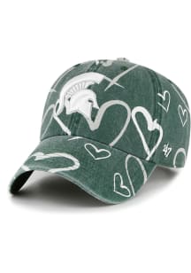 47 Michigan State Spartans Green Adore Clean Up Youth Adjustable Hat