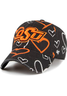 47 Oklahoma State Cowboys Black Adore Clean Up Youth Adjustable Hat