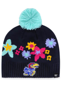 47 Kansas Jayhawks Navy Blue Buttercup Beanie Youth Knit Hat