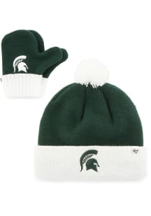 Michigan State Spartans 47 Bam Bam Knit Set Baby Knit Hat - Green