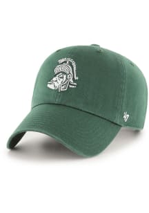 47 Green Michigan State Spartans Gruff Sparty Clean Up Adjustable Hat