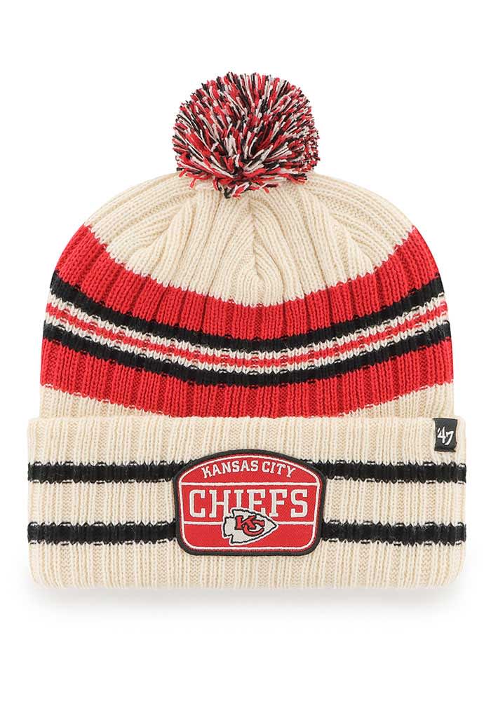 47 Kansas City Chiefs Natural Hone Patch Mens Knit Hat