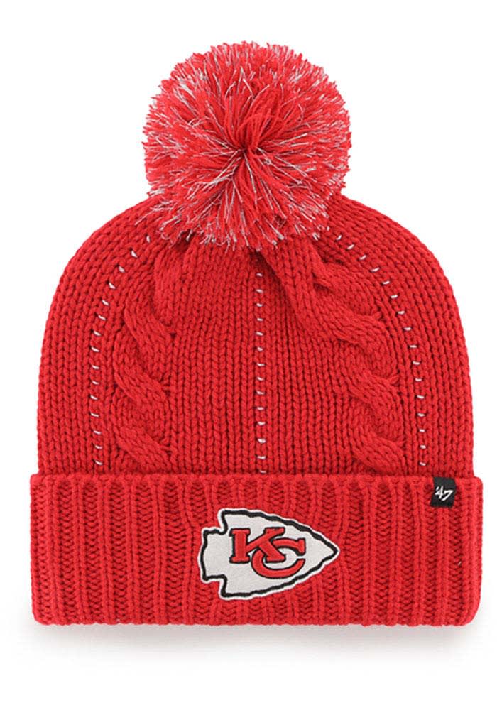 47 Kansas City Chiefs Red Bauble Cuff Womens Knit Hat