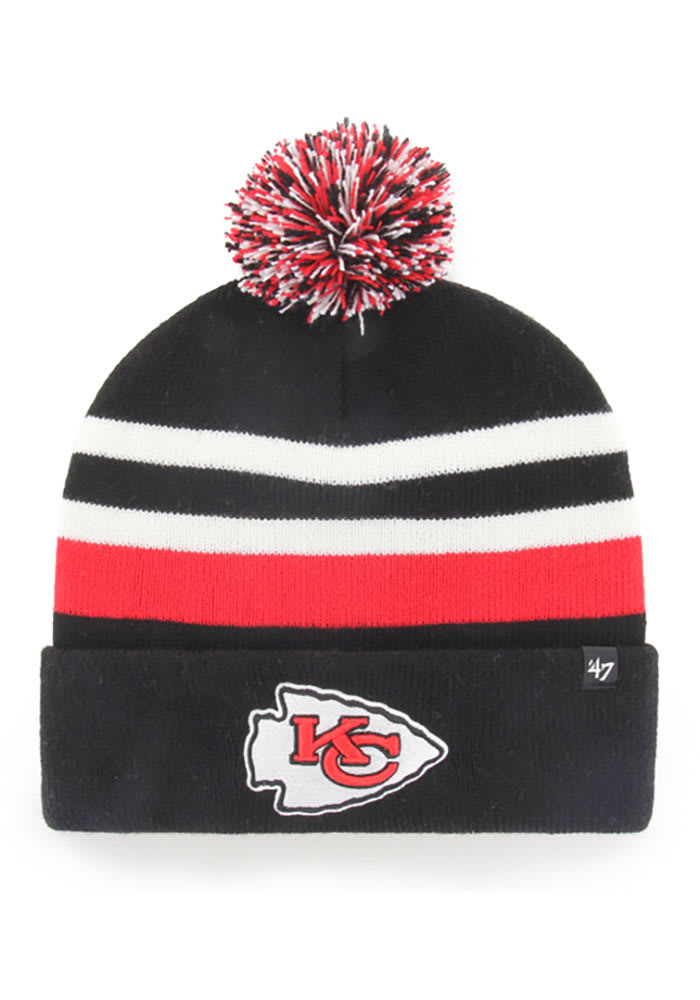 47 Kansas City Chiefs Black State Line Cuff Mens Knit Hat