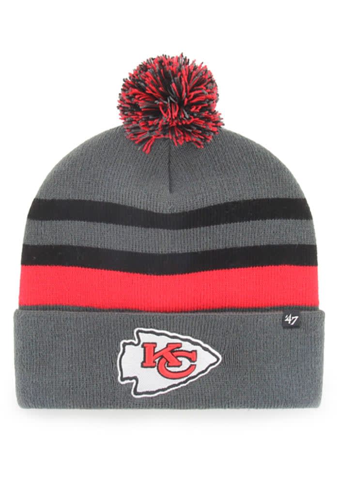 Kansas City Chiefs '47 Bering Cuffed Knit Hat with Pom - Red