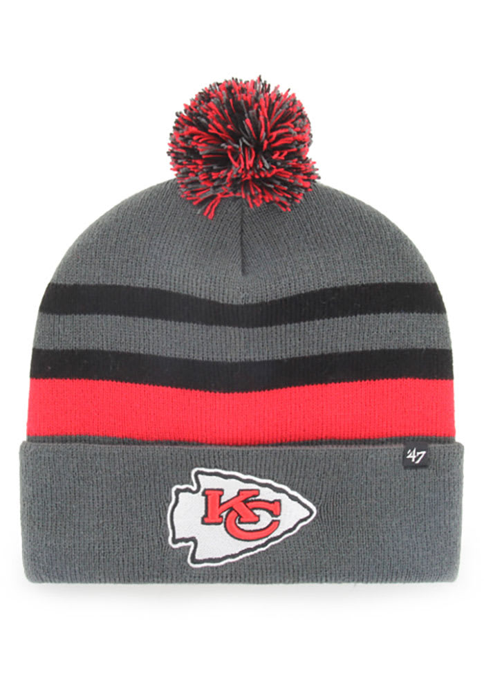 47 Kansas City Chiefs Charcoal State Line Cuff Mens Knit Hat
