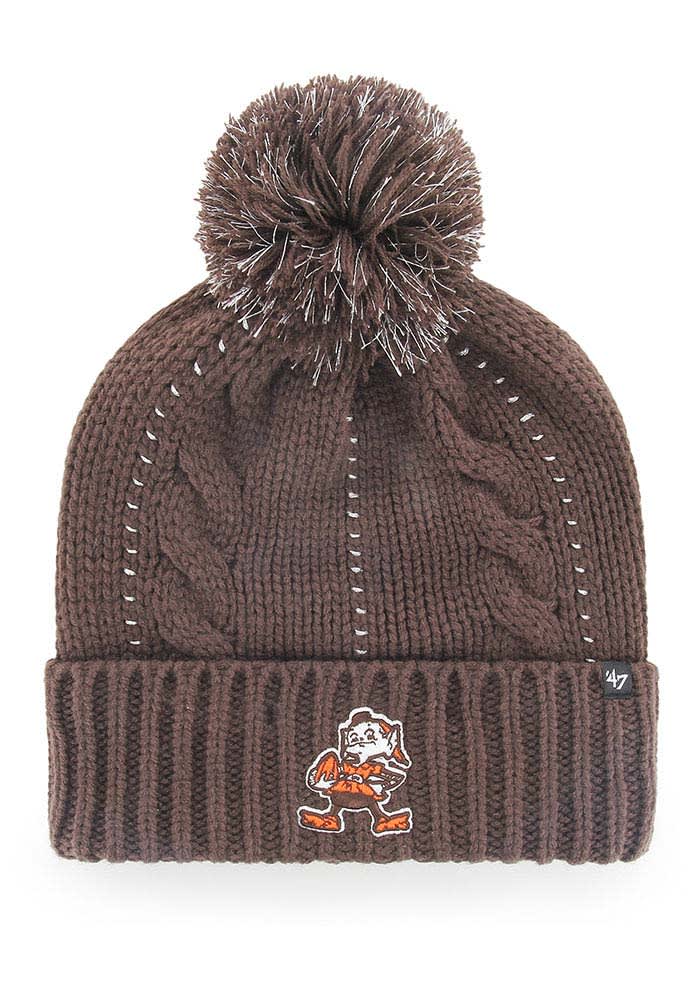 47 Cleveland Browns Brown Brownie Bauble Womens Knit Hat