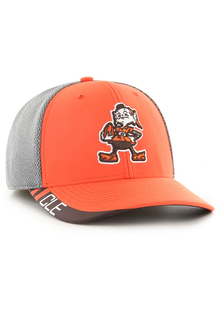 47 Cleveland Browns Mens Orange Brownie Bound Line Trophy Flex Hat