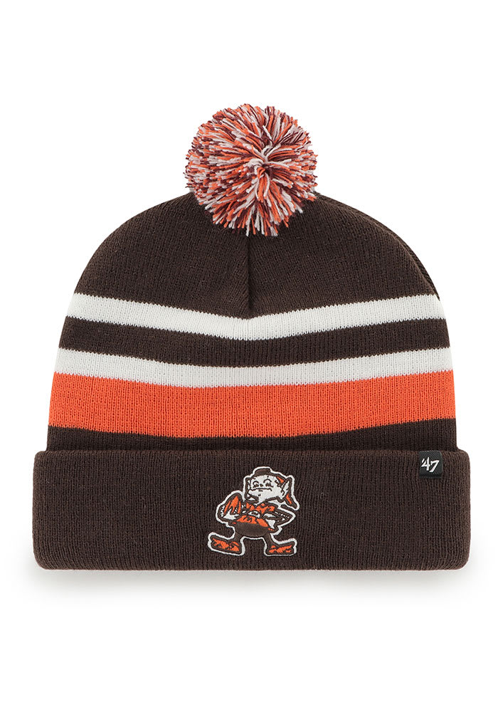 47 Cleveland Browns Brown Brownie State Line Cuff Mens Knit Hat