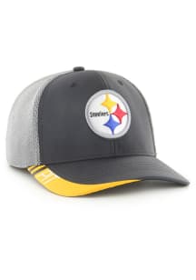 47 Pittsburgh Steelers Mens Black Bound Line Trophy Flex Hat