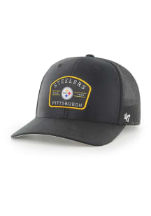 47 Pittsburgh Steelers Mens Black Primer Trophy Flex Hat