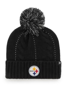 47 Pittsburgh Steelers Black Bauble Cuff Womens Knit Hat