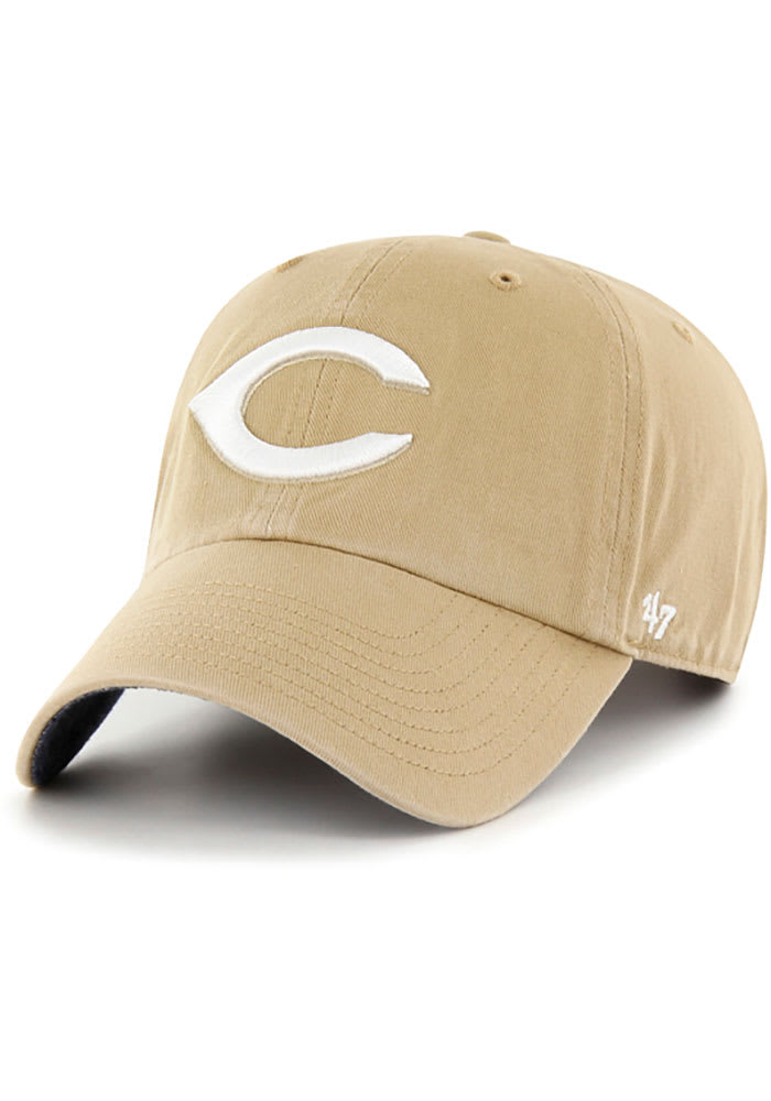 47 Cincinnati Reds Chambray UV Clean Up Adjustable Hat - Khaki