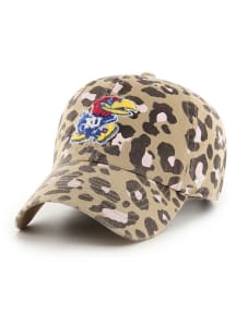 47 Kansas Jayhawks Brown Bagheera Clean Up Womens Adjustable Hat