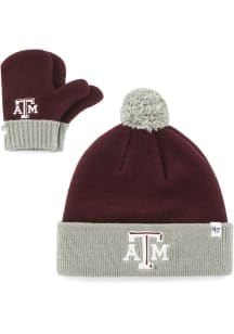 47 Texas A&amp;M Aggies Bam Bam Knit Set Baby Knit Hat - Maroon
