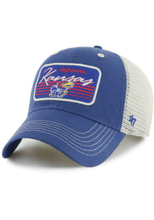 47 Kansas Jayhawks Five Point Clean Up Adjustable Hat - Blue