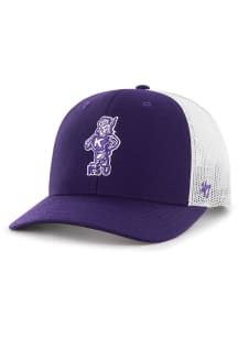 47 Purple K-State Wildcats Strap Trucker Adjustable Hat