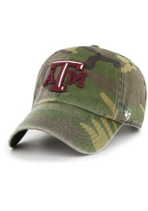 47 Texas A&amp;M Aggies Camo Clean Up Adjustable Hat - Green