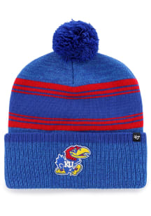 47 Kansas Jayhawks Blue Fadeout Cuff Mens Knit Hat