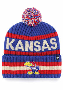 47 Kansas Jayhawks Blue Bering Cuff Mens Knit Hat