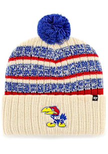 47 Kansas Jayhawks Ivory Tavern Cuff Mens Knit Hat