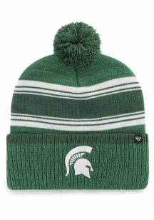 47 Michigan State Spartans Green Fadeout Cuff Mens Knit Hat