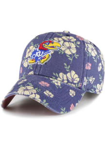 47 Kansas Jayhawks Blue Primrose Clean Up Womens Adjustable Hat