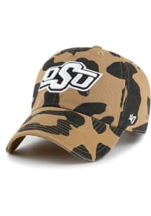 47 Oklahoma State Cowboys Brown Rosette Clean Up Womens Adjustable Hat
