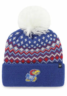 47 Kansas Jayhawks Blue Elsa Cuff Knit Womens Knit Hat