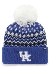 47 Kentucky Wildcats Blue Elsa Cuff Knit Womens Knit Hat