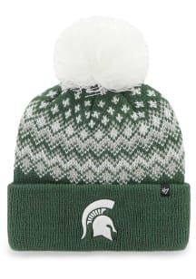 47 Michigan State Spartans Green Elsa Cuff Knit Womens Knit Hat