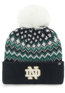 47 Notre Dame Fighting Irish Navy Blue Elsa Cuff Knit Womens Knit Hat
