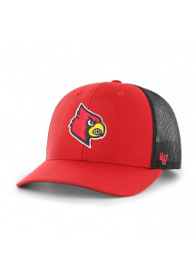 47 Louisville Cardinals Red Trucker Youth Adjustable Hat