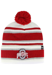 47 Ohio State Buckeyes Red Stripling Cuff Knit Youth Knit Hat