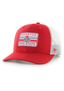 47 Ohio State Buckeyes Strap Drifter Trucker Adjustable Hat - Red