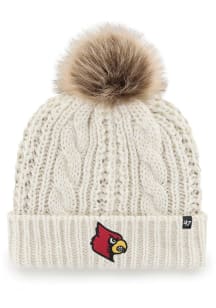 47 Louisville Cardinals White Meeko Cuff Knit Womens Knit Hat