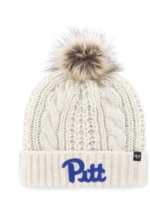 47 Pitt Panthers White Meeko Cuff Knit Womens Knit Hat